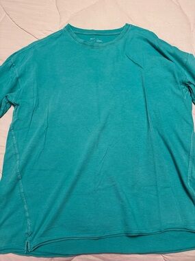 Aerie Women’s Teal Crew Neck Short-Sleeve Shirt